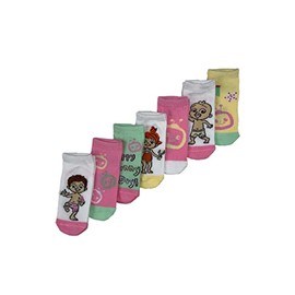ONOMATO! CoComelon Children's Girls' Socks 7 Pairs Stockings Package Set, multicoloured