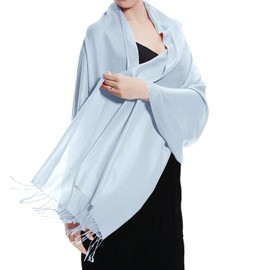TZ Promise Pashmina Large Soft Plain Shawl/Wrap/Scarf for Women (Baby Blue)