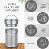 Reeho 32oz Borosilicate Glass Water Bottle with Tea Infuser &