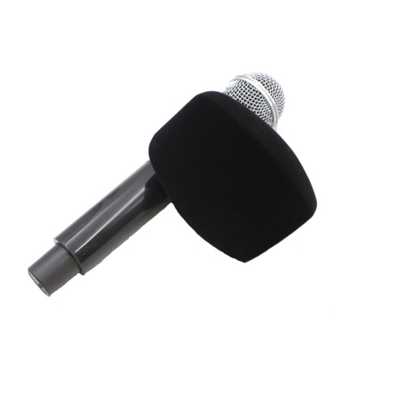 Hxstaald Flocked Mic Foam Windscreen Handheld Microphone Covers Large Mic