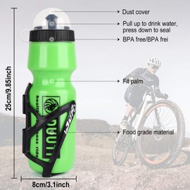 Hasagei bottle holder, bicycle water bottle holder, lightweight, strong water bottle holder, bike drink holder, MTB road bike top cage with 700 ml bottle essential for riding