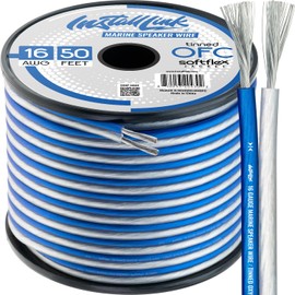 Install Link 16 Gauge Speaker Wire Cable (50 Feet) for Marine Use, Tinned OFC
