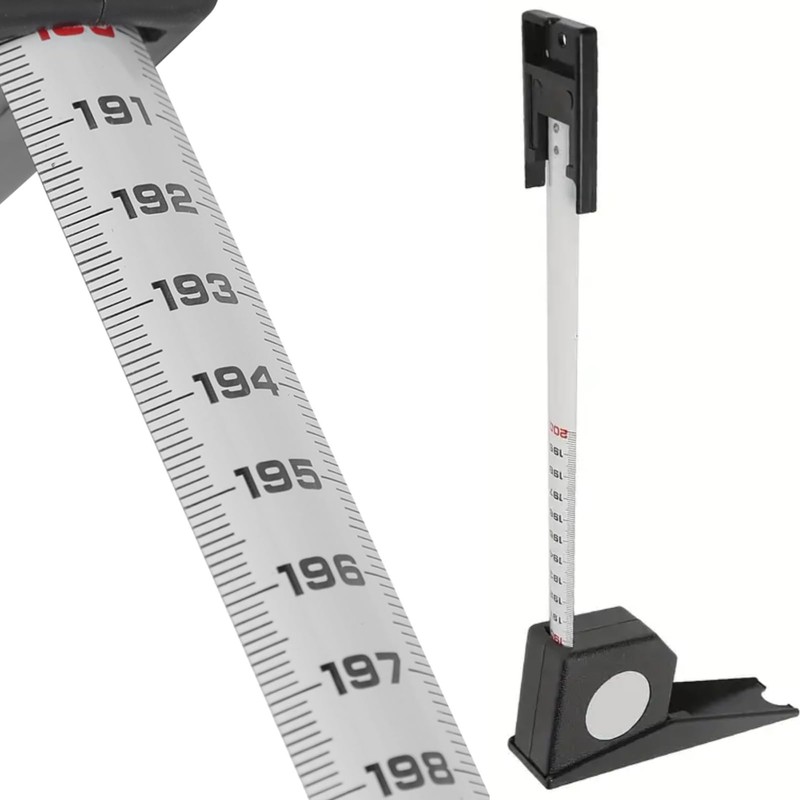 2m Retractable Wall Mounted Height Meter, Portable Height Measurement Device