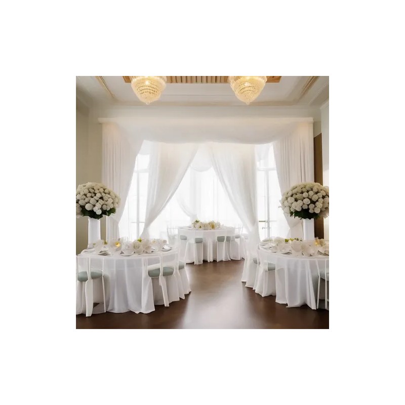 Rollo De Tela Organza Decoración De Bodas 10 M