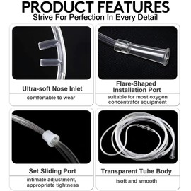 Nasal Cannula for Oxygen Concentrator, 16ft Oxygen Tubing Reusable Soft(Pack of 2)