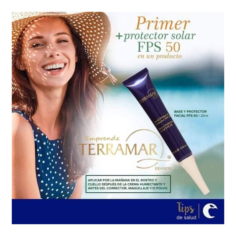 TERRAMAR FACIAL PRIMER & PROTECTOR SPF 50/ base y protector.