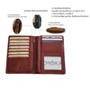 zmoka Travel Document Folder Made of Soft Leather with RFID