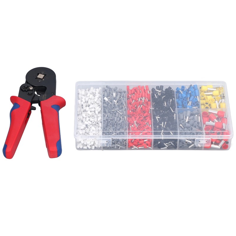 1800Pcs/Set Ferrule Crimping Tool Kit AWG 23‑7 Crimper Plier with