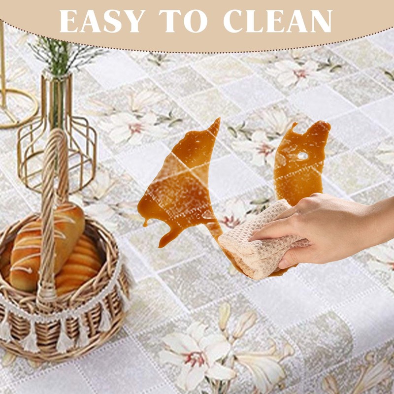 Tel Charme * Long Table Cloth Rectangular 213x152cm, Wipeable Tablecloth