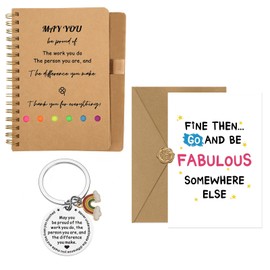 Inspirierend Mitarbeiter Spirale Notizblock Dankeschön Geschenke Kollegen Neuanfang Karte mit Schlüsselanhänger Lustige Abschiedsgeschenk für Arbeitskollegen Kollegen Kollegin Freunde Ruhestand