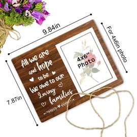 Itsoly Picture Frame Gift for Mother Father, Thank You Photo Frame Gift for Parents of the Bride, Wedding Gifts for Mom Dad of the Groom, We Our Loving Families12P91