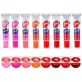 Lip Stain Peel Off 8 Pieces Tattoo Lipstick Peel Off Lipstick Lip Tattoo Lip Tint Peel Off Lips Tattoo for Peel Off Waterproof and Durable Colours for Women Specific Gloss