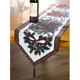 Emma Barclay Christmas Tapestry - Table Runner Decorative Xmas Dining Linen for Small Medium or Large Table- 13x72 (33x183cm)