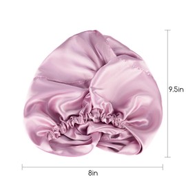 NEOVIVA Silk Bonnet for Sleeping Women Satin Double Layer Wrap Hair Bonnet for Curly Natural Braids Hair