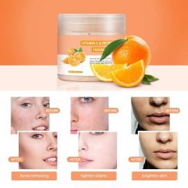Yafusipe Vitamin C and Retinol Facial Scrub Face Scrubs Exfoliating Face Wash Vitamin ...