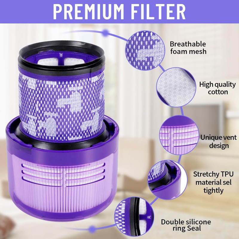 ROELLY Set of 4 Vacuum Filters for Dyson V11 V15