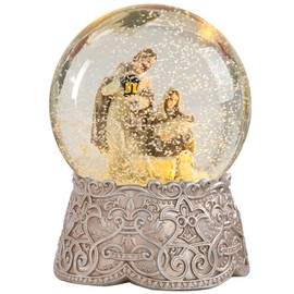 Christmas Snow Globe, Nativity Musical Snow Globe Color Change Battery Operated Lighted Tabletop for Kids' Gift, Christmas Home Décor