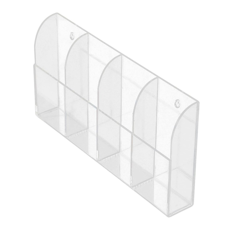TV Remote Control Holder Wall Mount Acrylic Clear Media Organizer