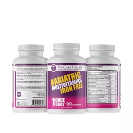 ProCare Health | Bariatric Multivitamin | Capsule | Iron Free | 90 Count