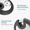Puroma Keyed Padlock, Stainless Steel Discus Locker Lock Heavy Duty