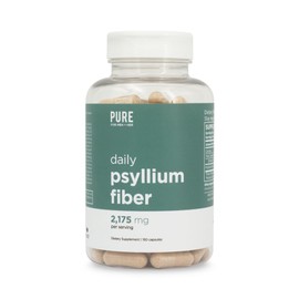 Pure for Men Daily Psyllium Husk Fiber Supplement Pure for Her | Digestive Regularity & Gut Health Support | Soluble Fiber Powder, 2,175mg Per Serving | 150 Capsules
