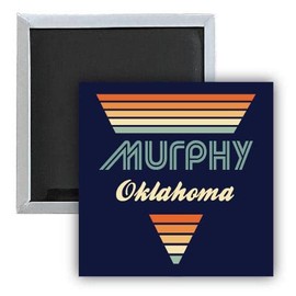 Murphy Oklahoma 2.5 x 2.5-Inch Fridge Magnet Retro Design