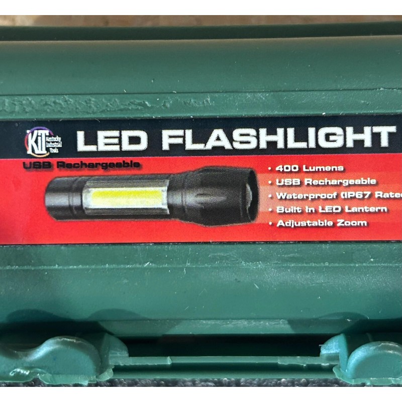 KIT LED USB Rechargeable Flashlight (2pk)