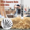 kimllier 7Pcs Square Hole Drill Bit, Stainless Steel Sharp Durable