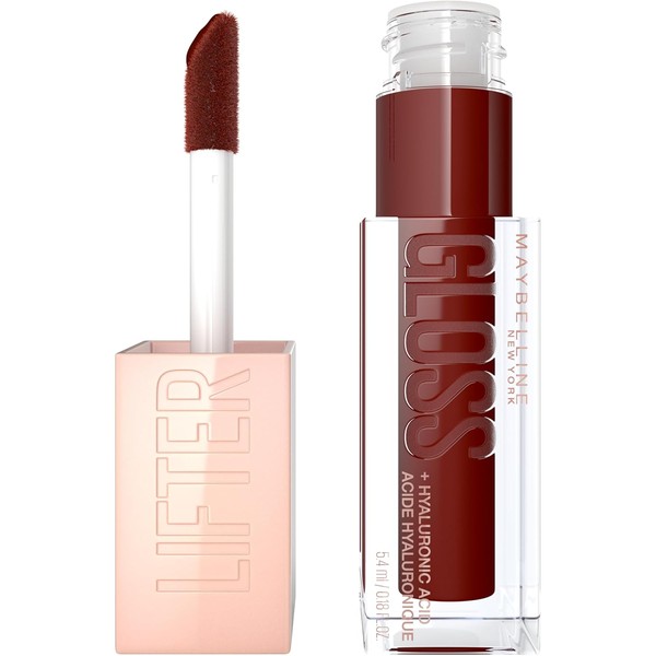 Maybelline Lifter Gloss, Hydrating Honey'd Lip Gloss with Hyaluronic Acid,