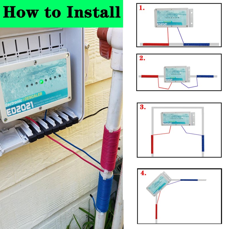 nanne869 2021E ED2021 Electronic Water Descaler, Alternative Water Softener, Salt