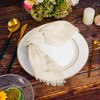 60 Pcs Handmade Cloth Napkins with Fringe Natural, 16x16 Inches