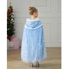 PURFEEL Girls Luxurious Velvet Snowflake Cape Kids Princess Hooded Cloak