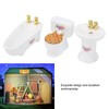 1/24 Dollhouse Miniature Bathroom Set Simulation Ceramic Bathtub Toilet Sink
