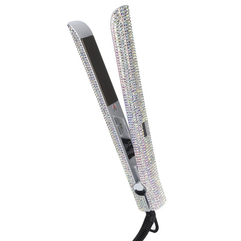 150W Hair Straightener Rhinestone Electric 2 in 1 Faster Shape