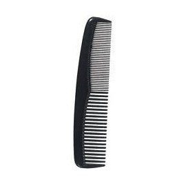 Marvy FMS Unbreakable Pocket Hair Comb - Fine & Coarse Teeth - Black - Unisex - All Ages & Hair Types