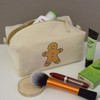 'Gingerbread Man' Canvas Wash Bag/Makeup Case (CS00044179)