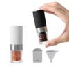 vzaahu Mini Salt and Pepper Grinder Set Black and White