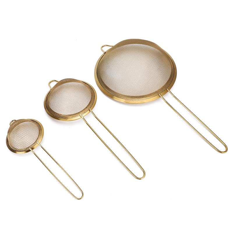 Stainless Steel Fine Mesh Oil Strainer Flour Colander Sieve Sifters