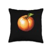 Persimmon Fruit Pixel Art Throw Pillow