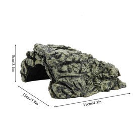 Reptile Hideouts Basking Platform Reptile Hide Lizards s Resin Hiding Cave Ornament for Aquarium Reptile Terrarium(L)