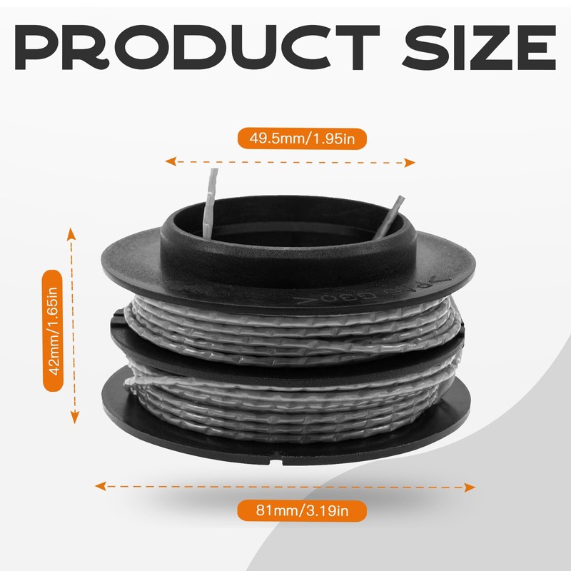 Replacement Spool 0.080" 30 ft Dual Line Compatible with Toro