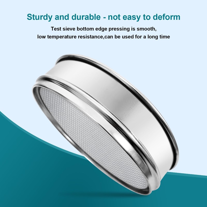 LVDALAB 304 Stainless Steel Mesh Lab Sieve, 14 Mesh(1.43mm) Aperture