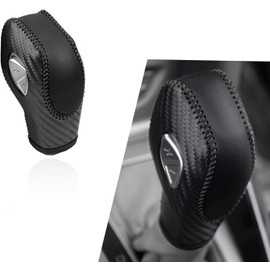 UGSHY 1 funda para perilla de palanca de cambios de coche, de piel para coche, de transmisión automática, compatible con Ford Maverick Esports Mondeo Carnival Edge Escort (negro), UGSST2201BL-1PC