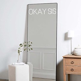 Vinyl Wall Art Decal - Okay Sis - 4.5" x 22" - Trendy Motivating Funny Feminine Cool Design Quote Sticker for Home Girls Bedroom Closet Living Room Office School Coffees Shop Decor