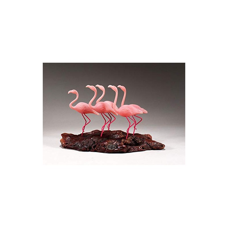 Flamingo Flock Sculpture by John Perry 7in Long Trotting version