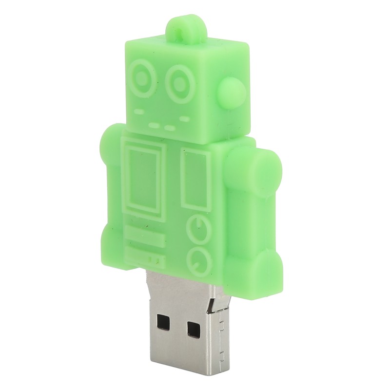 Cartoon U Disk Green Robot Appearance High Speed Bulk Storage