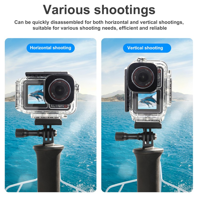 FitStill 196FT/60M Underwater Waterproof Case with Magnetic Quick Release Interface