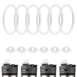 6pcs Gasket & 6pcs Vent Valve for Contigo Ashland Chill Water Bottle 24oz, Silicone O Ring Replacement Parts Water Bottle Seal Ring for Contigo Water Bottle Lid