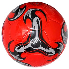 Training Soccer Ball Or Match Size 5 Glossy (Color: Red)