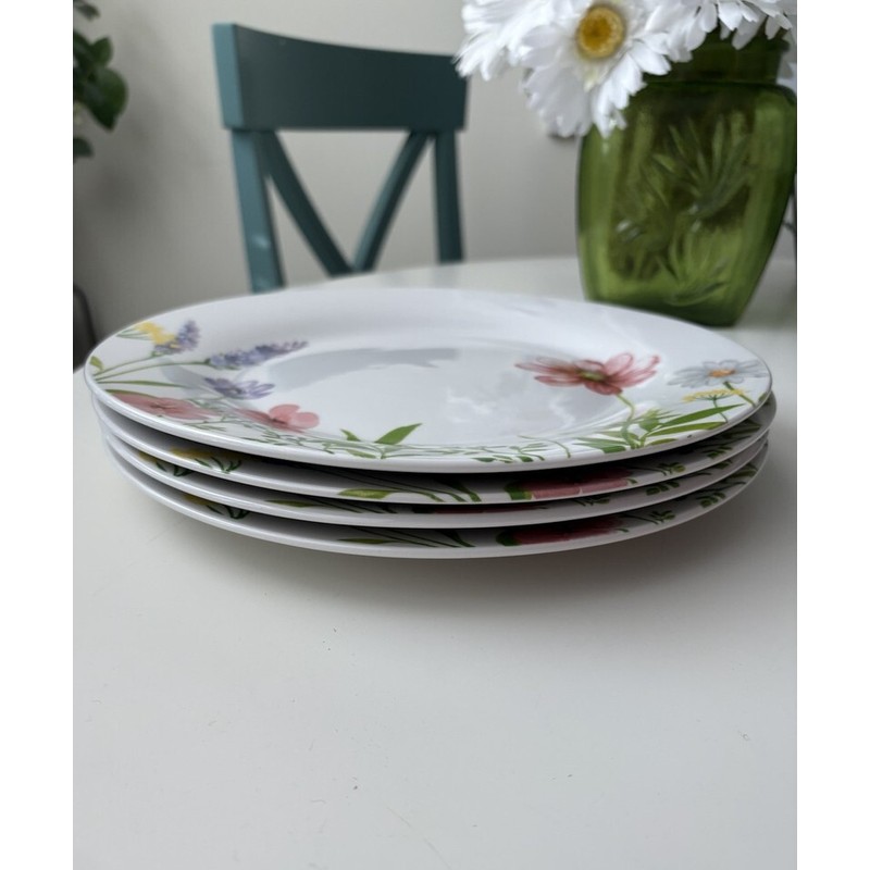 Royal Norfolk 6 Royal Norfolk 10.5" Dinner Plates Spring Wildflowers